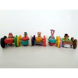 Tiny Toons Adventures Flip Cars Vintage 1990 McDonalds Happy Meal Lot of 5 Toys